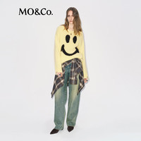 MO&Co.【SMILEY联名】毛衣2025冬含趣味笑脸马海毛破洞MBE4SWT038 浅黄色 M /165