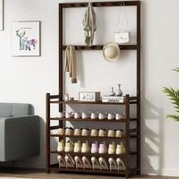 金格羽 鞋架子家用门口挂衣架衣帽架置物架鞋柜