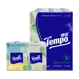 Tempo 得宝 手帕纸 4层*7张*36包 苹果木味