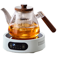 茗光2025年煮茶壶电陶炉煮茶器小型烧水壶煮茶炉养生壶 【加大1200ml】蒸煮双内胆+炉