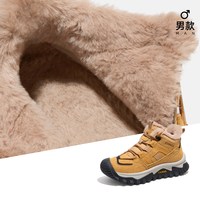CAMEL骆驼女鞋2025冬季户外加绒保暖棉鞋户外徒步登山鞋厚底短靴子 38