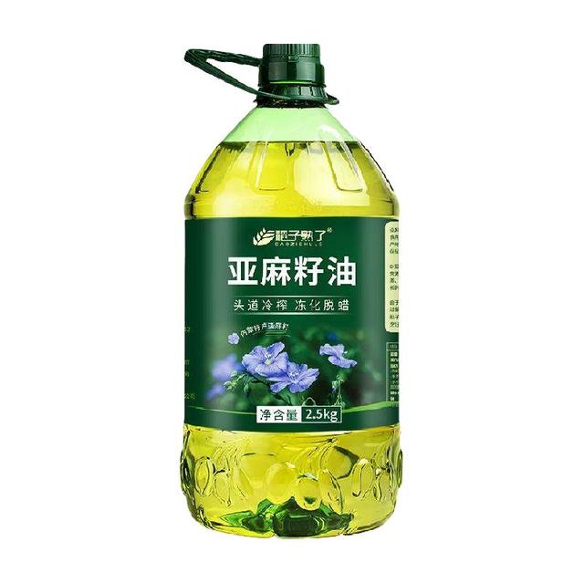 稻子熟了 纯亚麻籽油 冷榨一级内蒙亚麻油家庭食用油5斤装