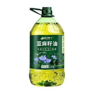 稻子熟了 纯亚麻籽油 冷榨一级内蒙亚麻油家庭食用油5斤装