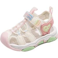 天美意（TEENMIX）女童凉鞋季软底公主鞋防滑沙滩凉鞋中大儿童鞋潮 米色 36码