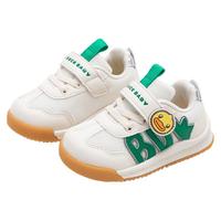 B.Duck小黄鸭童鞋儿童学步鞋春季软底舒适透气运动鞋女宝宝鞋 米绿 27码 适合脚长15.6-16.4cm