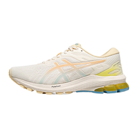 亚瑟士 跑步鞋女鞋稳定舒适支撑运动鞋耐磨透气跑鞋 GT-1000 10 米色/橙色 38