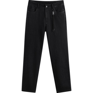 GXG 男黑色直筒牛仔弹力休闲长裤 G24X052007 黑色