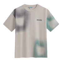 马克华菲【休闲宽松】微弹舒适字母刺绣精致点缀2024夏款潮牌短袖T恤男士 801米白 L