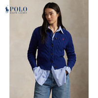 RALPH LAUREN Polo Ralph Lauren 拉夫劳伦 女装 修身版绞花结针织开襟衫RL27341 410-深蓝色 XXS