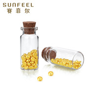 赛菲尔 万足·足金999.9实心黄金1g十颗金豆子带钢印收藏