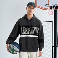 特步 运动卫衣男秋季保暖连帽卫衣百搭时尚篮球男运动卫衣