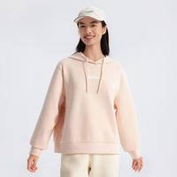 特步 连帽卫衣女秋季保暖套头衫百搭时尚训练女运动卫衣