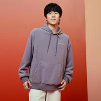 特步 连帽卫衣男士保暖套头衫百搭时尚男运动卫衣