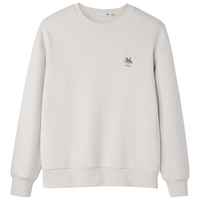 海澜之家 卫衣男春季26新马年贺岁系列圆领绣花上衣男 米杏52 S 165/84A 113~124斤