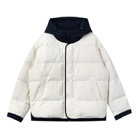 百家好(Basic House)Basic House/百家好连帽短款羽绒服女冬季2025冬季新款休闲风外套 黑色 M