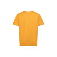 Hush Puppies【Younger系列】暇步士男装纯棉宽松夏季半短袖T恤 053中黄2 XL