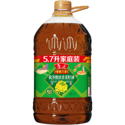 鲁花 香飘万家低芥酸浓香菜籽油5.7L