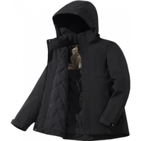 杉杉 男款棉服 黑色 2XL (180) 防风保暖可脱卸连帽外套