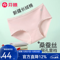 芬腾 女士内裤 2025年新款网孔裆透气亲肤纯色5条装