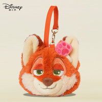 迪士尼 疯狂动物城尼克零钱包 耳机钥匙包毛绒玩具挂件圣诞节