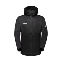 MAMMUT Ultimate VII男女防风防水经典连帽软壳上衣 1011-01800男款0001-黑色 XL