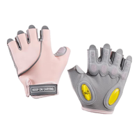 KEEP ON CARVING跨克手套液态硅胶耐磨透气防滑举重器械训练撸铁单杠半指手套 粉色【液态硅胶 耐磨减震】 M 适合掌宽8-8.5cm 【通用尺码】