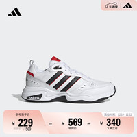 adidas STRUTTER舒适复古休闲老爹鞋男子阿迪达斯轻运动   白色/黑色/红色