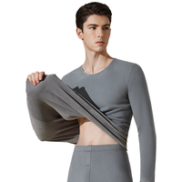 猫人 【加绒加厚款】羊绒蚕丝保暖内衣男上衣冬季锁温蓄热男士秋衣单件