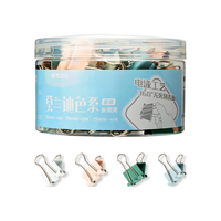 晨光 文具82只/罐 多规格莫兰迪长尾夹 金属票据夹 燕尾夹(15mm*45+19mm*25+25mm*12)   ABS916GG