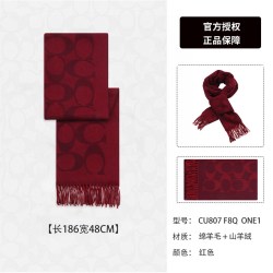 COACH 女士时尚印花羊毛围巾 CU807