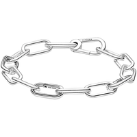 潘多拉（PANDORA）ME环链手链女创意简约 银色 23cm