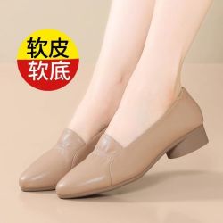 棉忆薇 中老年女士玛丽珍鞋 休闲低跟防滑透气
