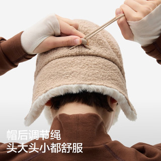 蕉内基础302Go女士护耳冬季休闲帽户外防风鸭舌帽套头帽保暖帽子 青木灰 F