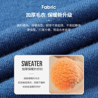 雅鹿【重磅430G】100%纯羊毛衫男加厚秋冬季半高领毛衣简约针织衫 黑色 S /165
