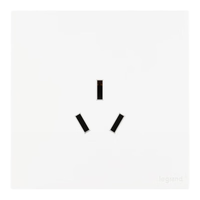 罗格朗开关插座面板 浅央系列陶瓷白色86型暗装 16A三孔插座