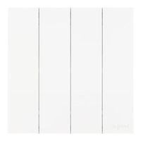 罗格朗开关插座面板 浅央系列陶瓷白色86型暗装 四位双控