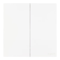 罗格朗开关插座面板 浅央系列陶瓷白色86型暗装 二位双控