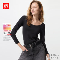 优衣库 HEATTECH 女装 U领T恤 478934 8分袖保暖内衣
