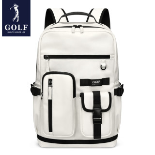 高尔夫 双肩包防泼水通勤出游背包 款式11-白色