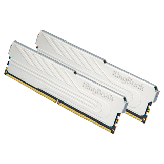 KINGBANK 金百达 银爵系列 DDR5 5600MHz 台式机内存 马甲条 白色 32GB 16GB*2