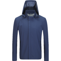 雅戈尔（YOUNGOR）单夹克男立领连帽可脱卸单茄克聚酯纤维不易皱保型弹性耐穿 VJJK424974FQA藏青色 175/96A