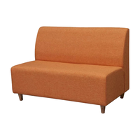 林感 西餐厅桌椅 靠墙洽谈沙发 酒店休闲桌椅组合 一桌一沙发两椅子