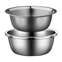 国家补贴：迪普尔 304不锈钢洗菜篮沥水篮厨房漏盆洗水果滤水淘米洗米筛淘米盆