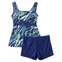 泳衣女高级感显瘦遮肚肉分体式两件套背心平角运动款保守大码夏潮