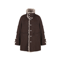 范洛Fano 小众重工洗褪做旧毛领工装派克三星羽绒服外套女冬