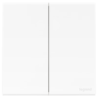 罗格朗开关插座面板 画采系列陶瓷白86型暗装清单报价 双开多控