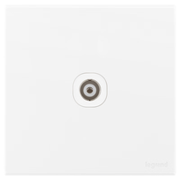 罗格朗开关插座面板 画采系列陶瓷白86型暗装清单报价 一位电视插