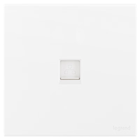 罗格朗开关插座面板 画采系列陶瓷白86型暗装清单报价 一位电脑插（六类）