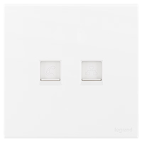 罗格朗开关插座面板 画采系列陶瓷白86型暗装清单报价 电话电脑插（超五类）