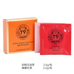 T9 白桃乌龙茶柚香红茶 晶枕茶包 5g 1盒